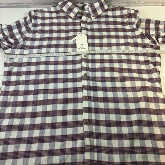 NWT Ben Sherman Plaid Button Down Shirt 100% Cotton Size XL KK0714 - Picture 3 of 10